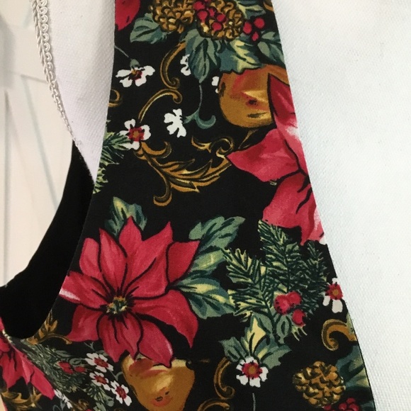 Nutcracker Christmas Vest, Flowered pattern front. Size Large - Picture 2 of 7